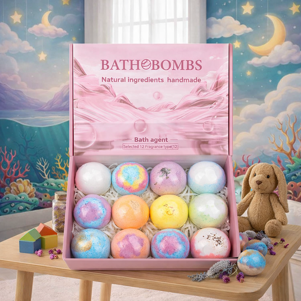 Kids Bubble Bath Bombs Colorful Fizzy Bath Set Fun