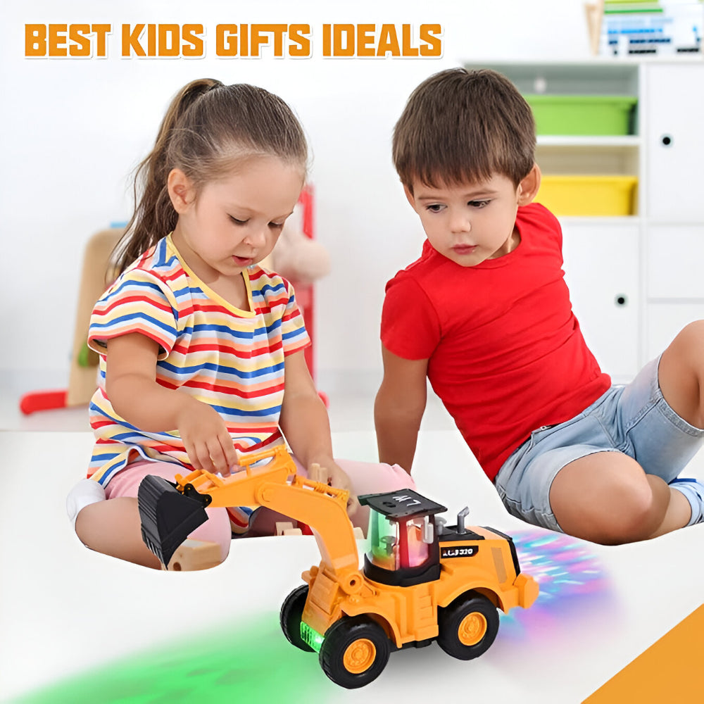 Music Toy Truck Excavator Light Auto Rotate Vehicle