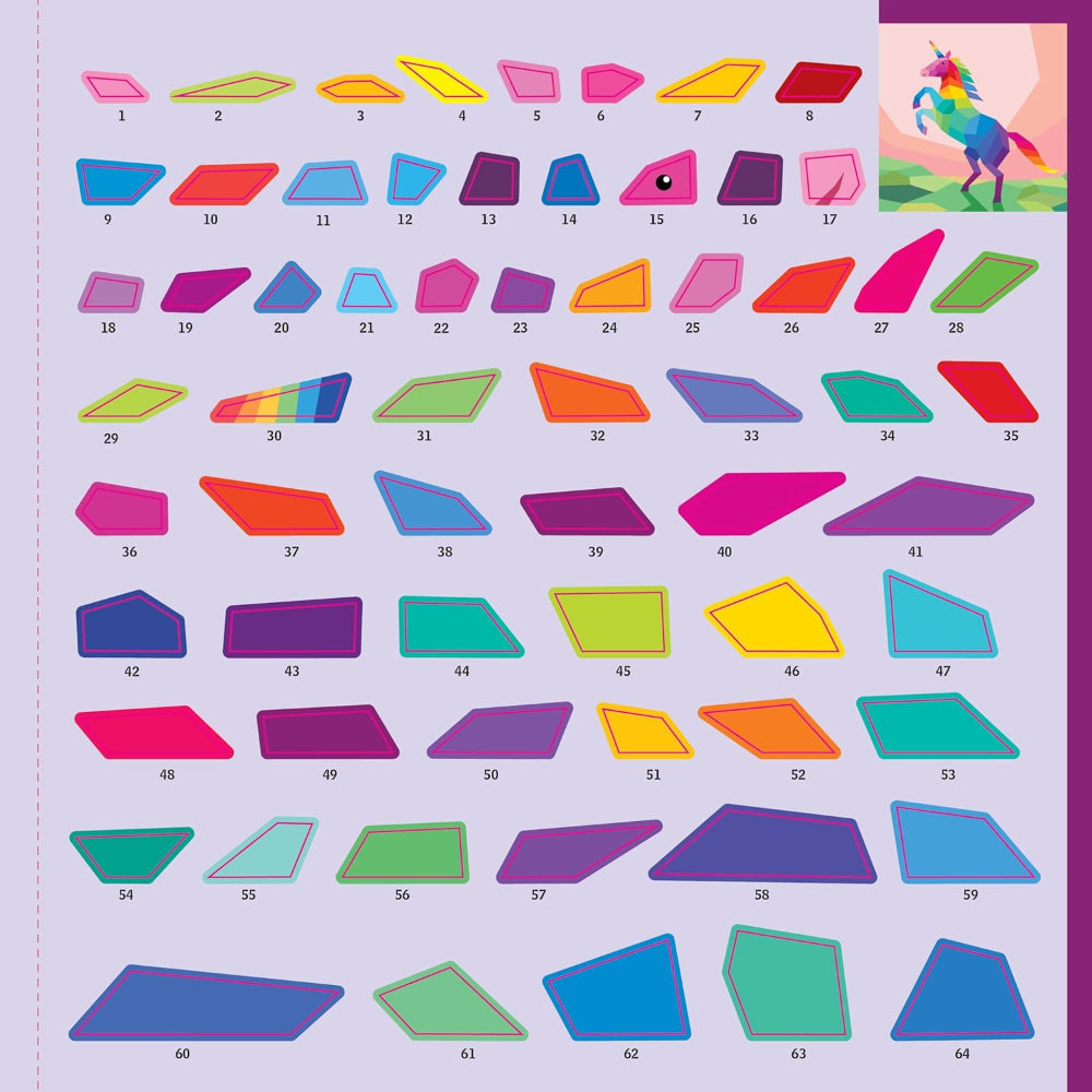 Paint by Stickers Book Kids Rainbow Art Activity Kit