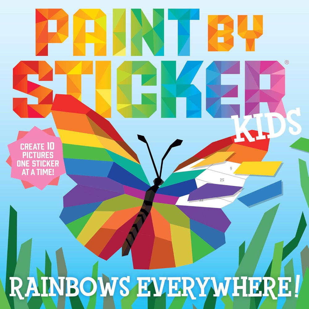 Paint by Stickers Book Kids Rainbow Art Activity Kit