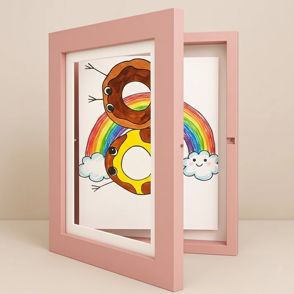 Wall Art Storage Frame Kids Drawings Photo Display