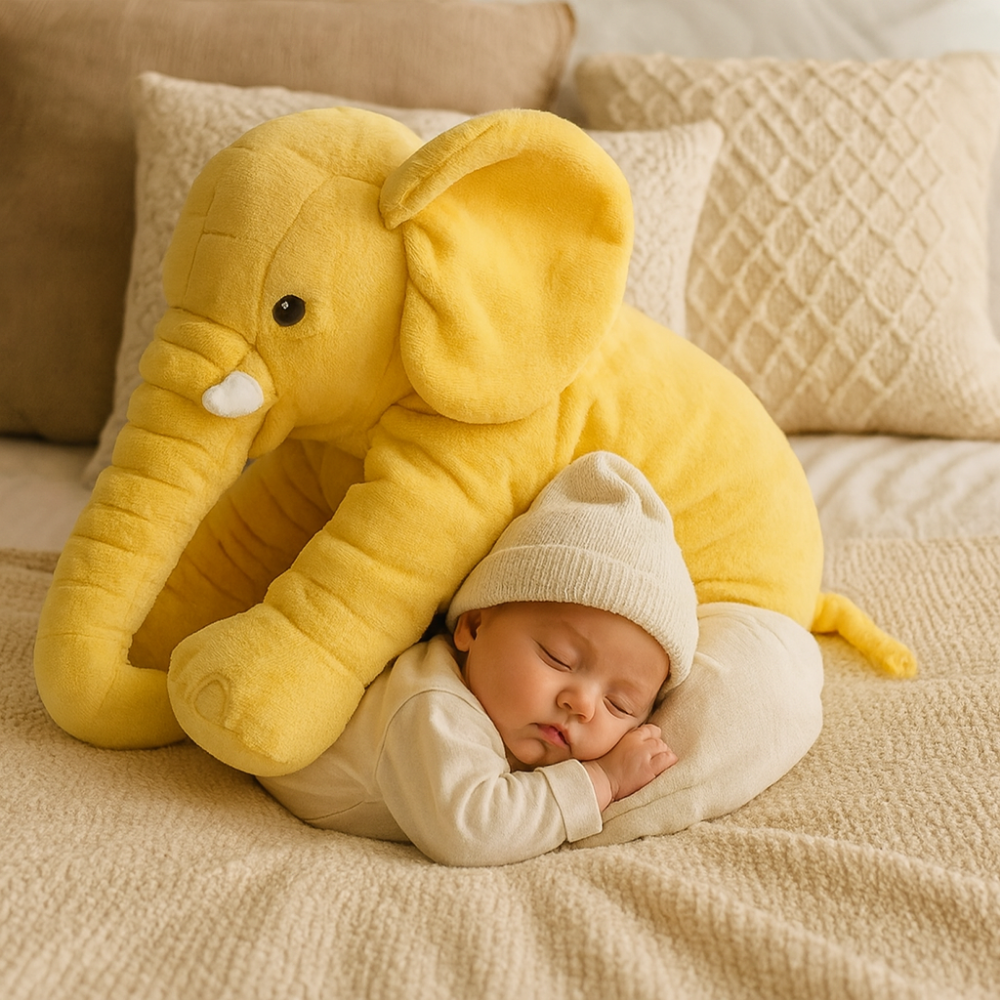 Plush Elephant Baby Pillow Snuggle Comfort Nursery Gift