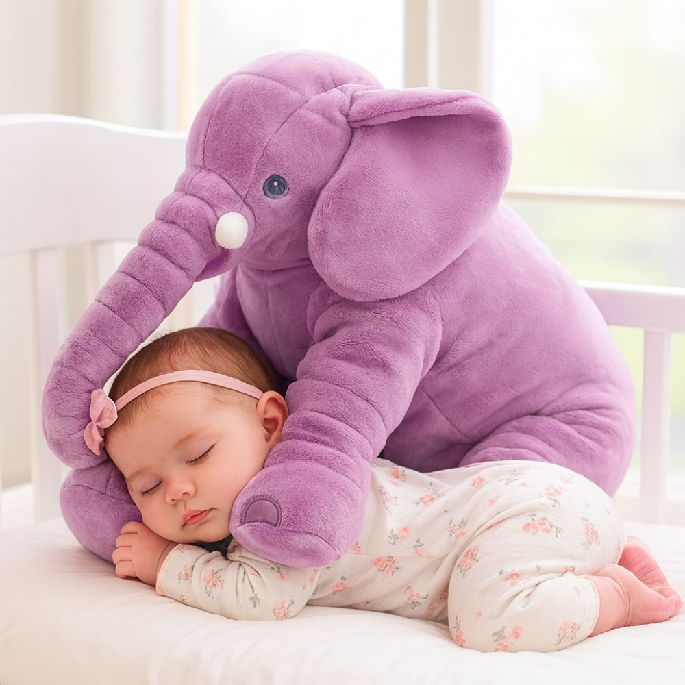 Plush Elephant Baby Pillow Snuggle Comfort Nursery Gift