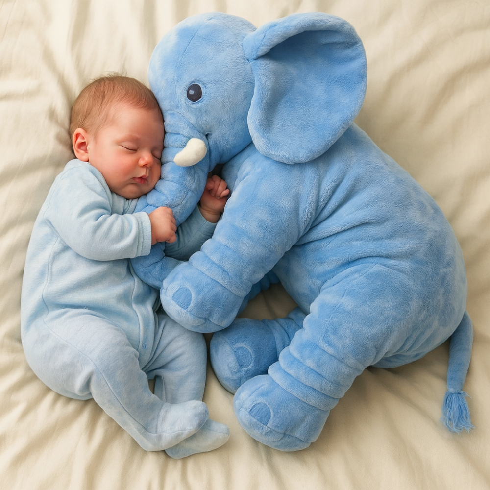 Plush Elephant Baby Pillow Snuggle Comfort Nursery Gift