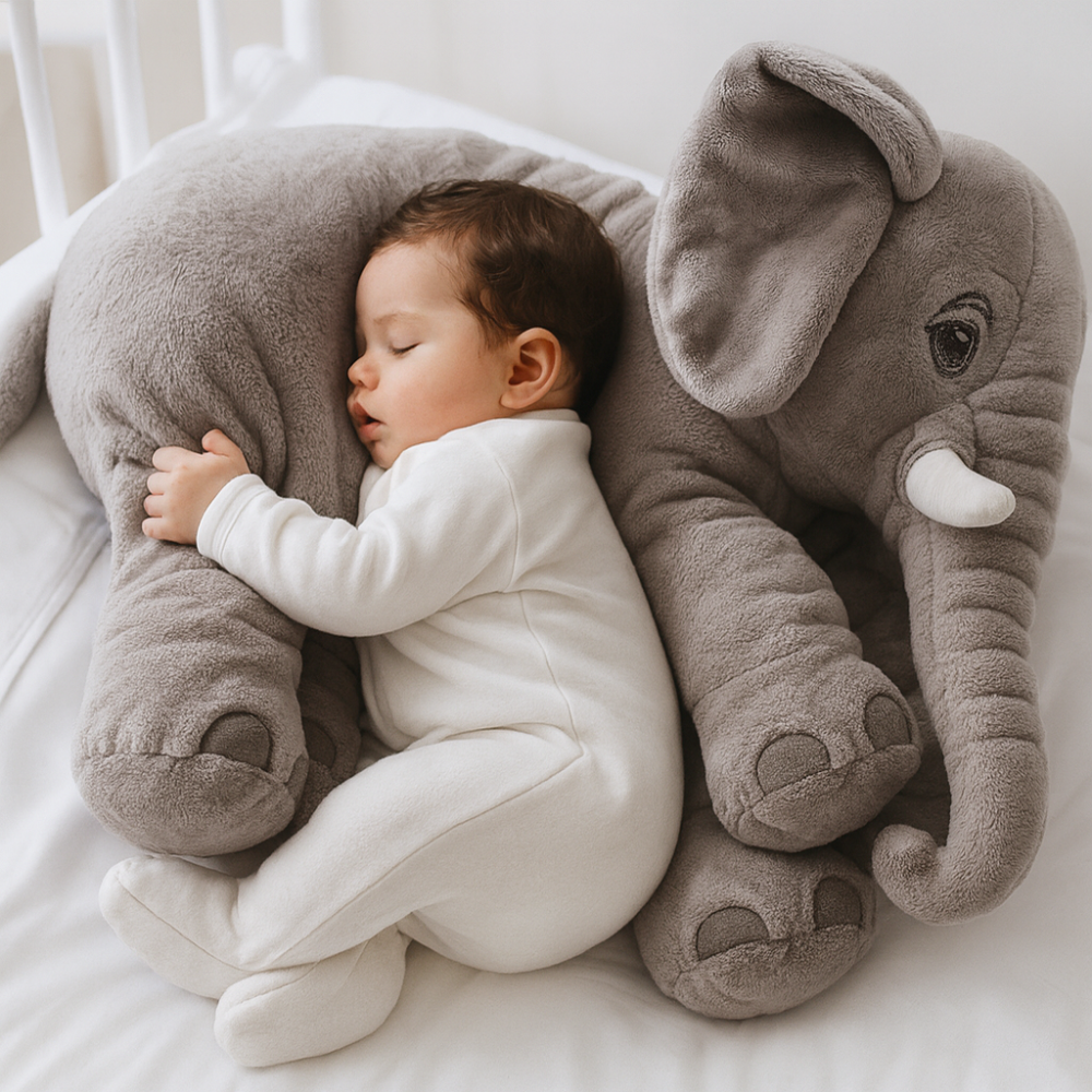 Plush Elephant Baby Pillow Snuggle Comfort Nursery Gift