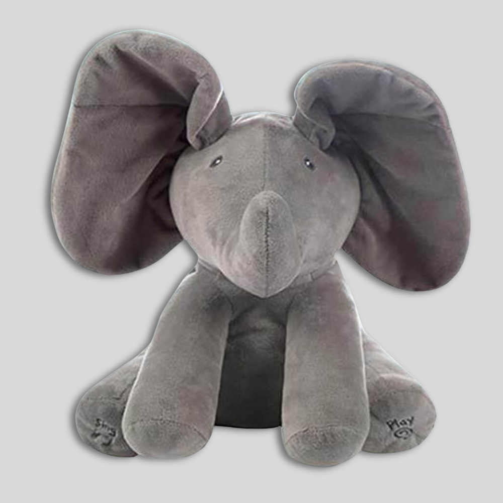 Plush Elephant Toy Soft Animated Singing Peekaboo Baby Gift