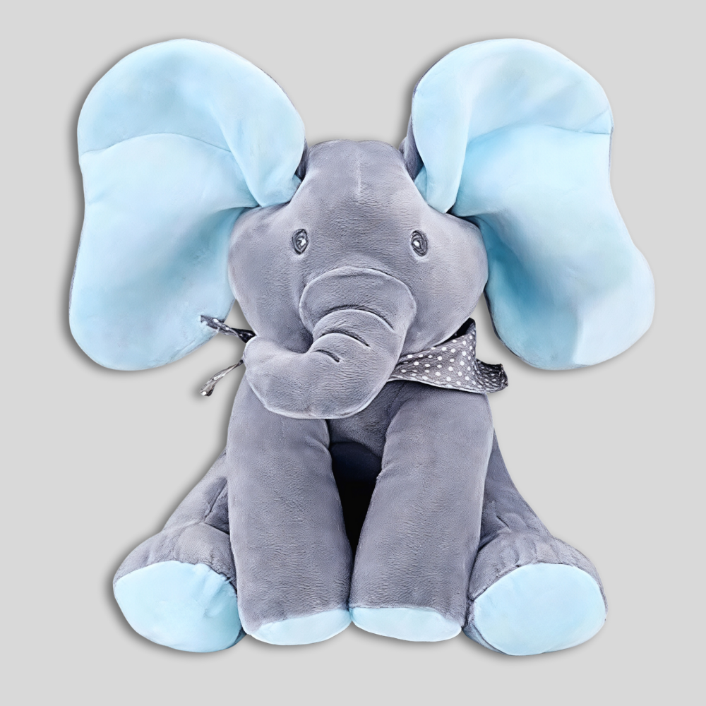 Plush Elephant Toy Soft Animated Singing Peekaboo Baby Gift