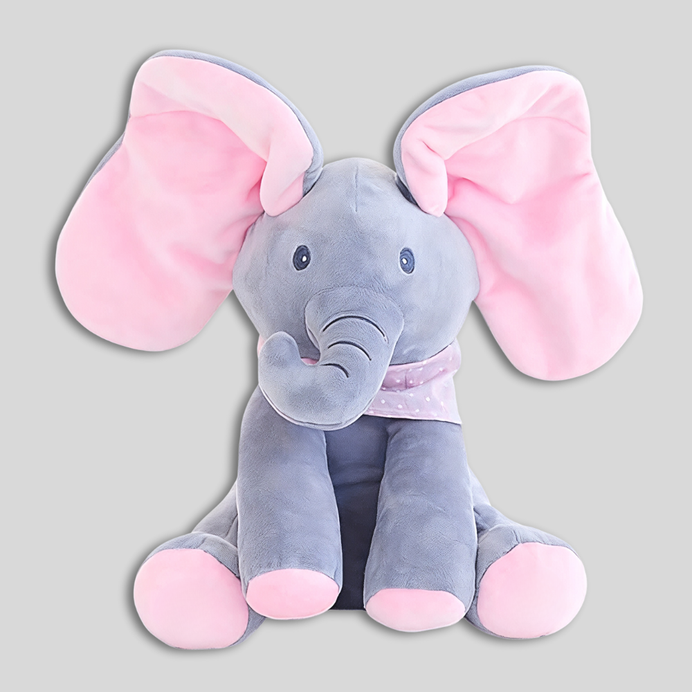 Plush Elephant Toy Soft Animated Singing Peekaboo Baby Gift