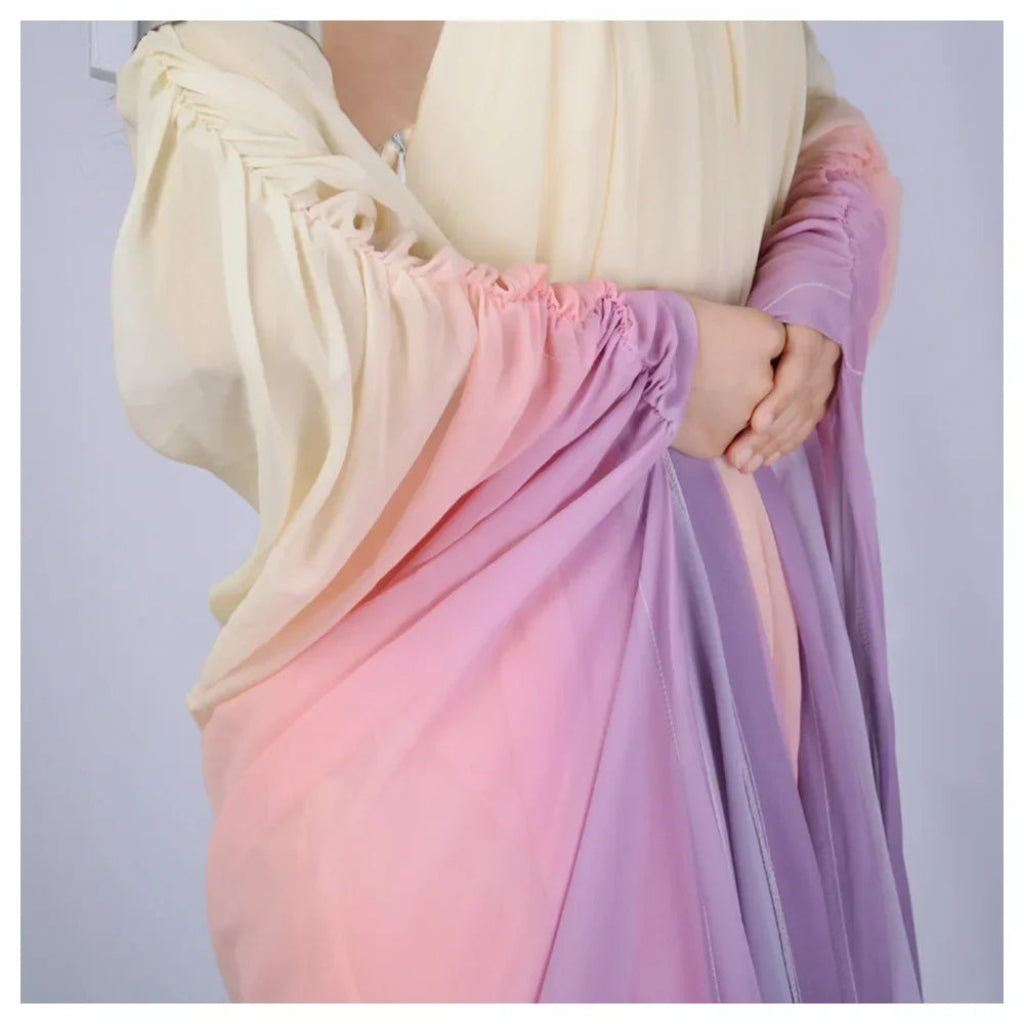 Halloween-Kostüme Damen Anime Cape Kleid Farbverlauf Cosplay Umhang
