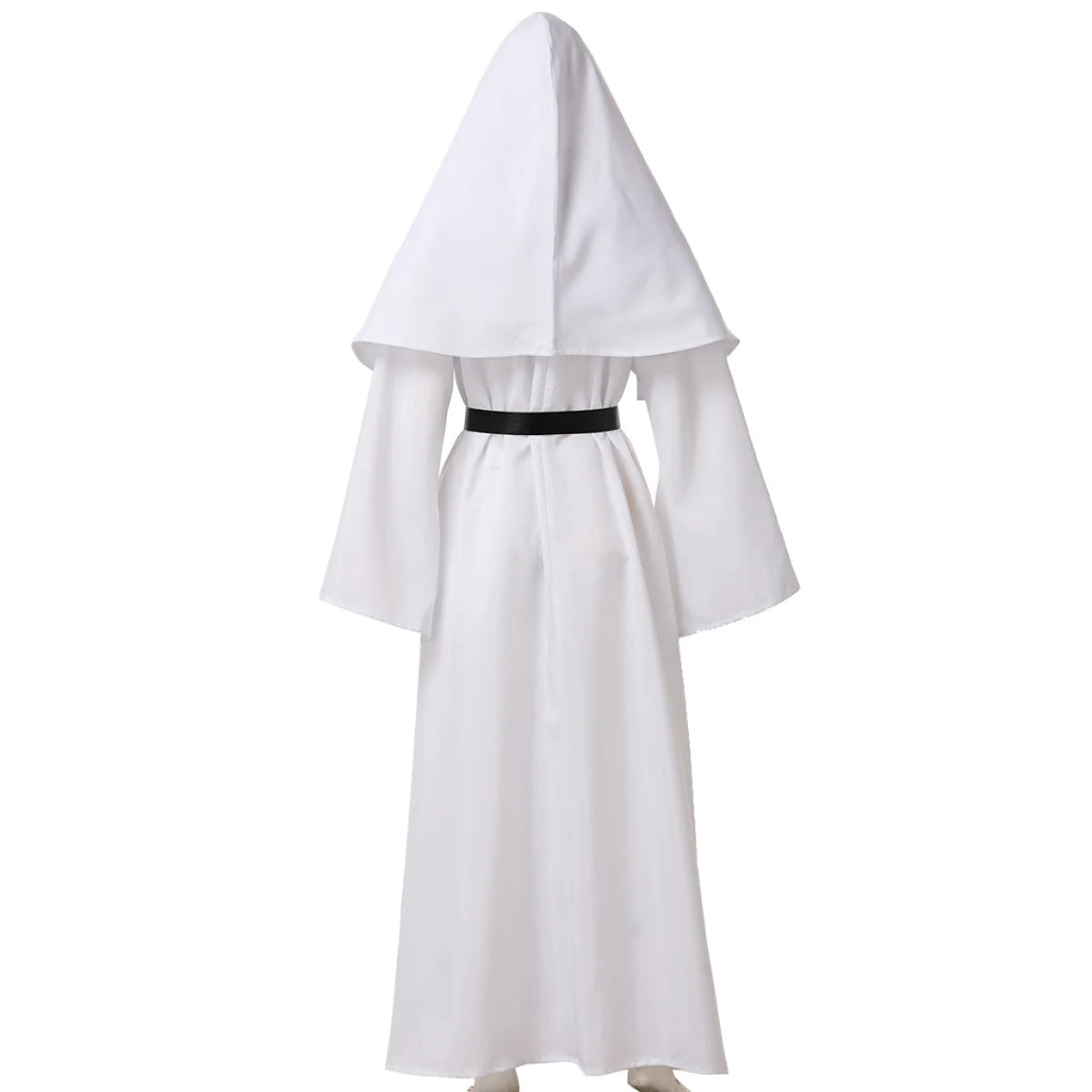 Disfraz de monja para mujer Halloween, vestido de poliéster para juego de roles