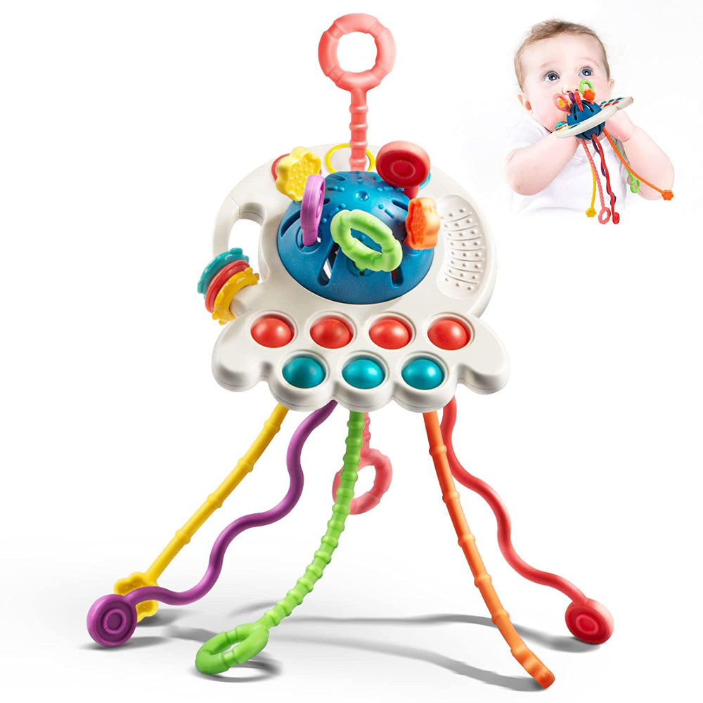 Baby Toy Sensory Pull Activity Teether Development Spinner