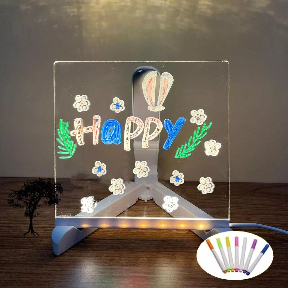 Kids Art LED Acrylic Drawing Board Creative Light Panel Display
