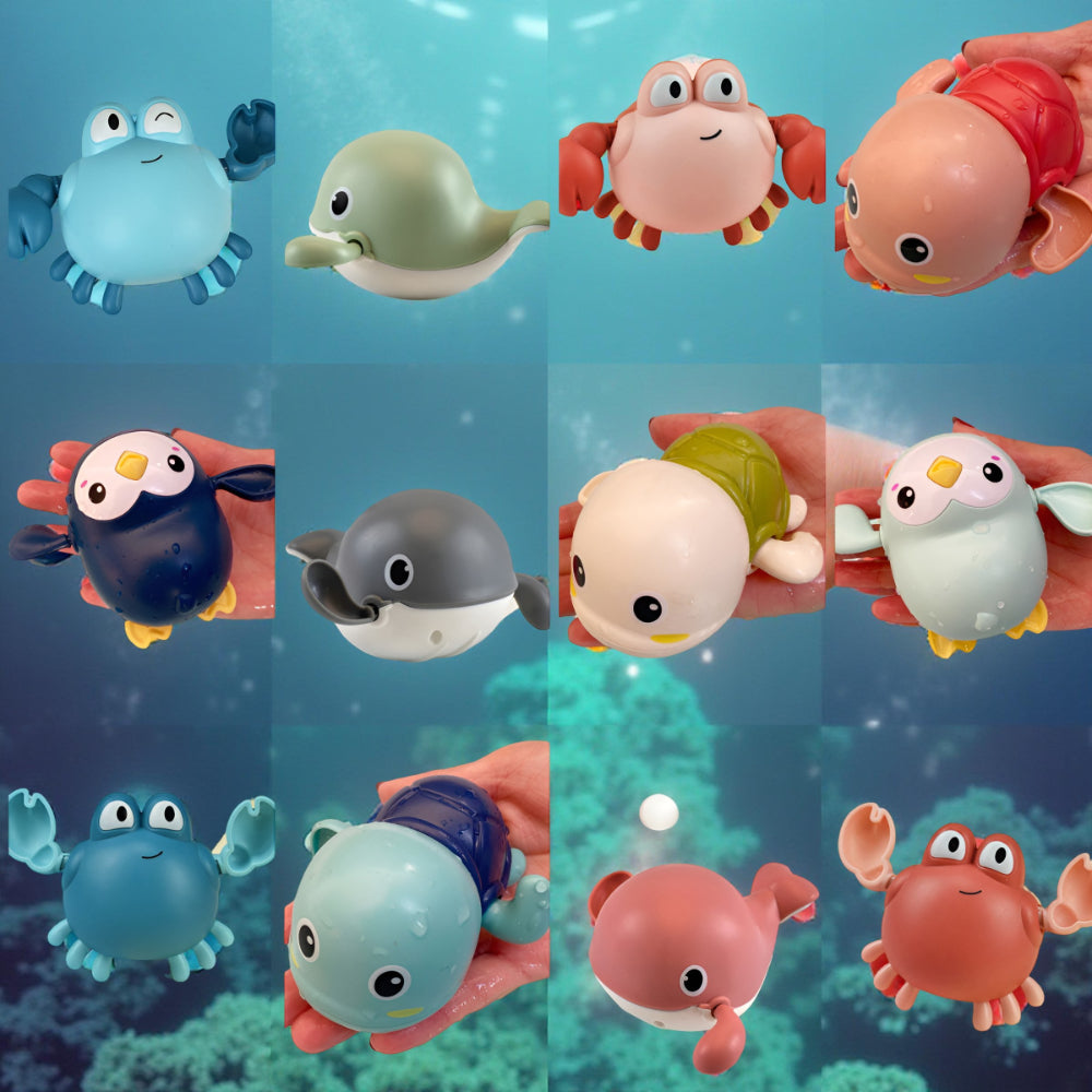 Kids Bath Toys Floating Wind Up Swimming Sea Creatures