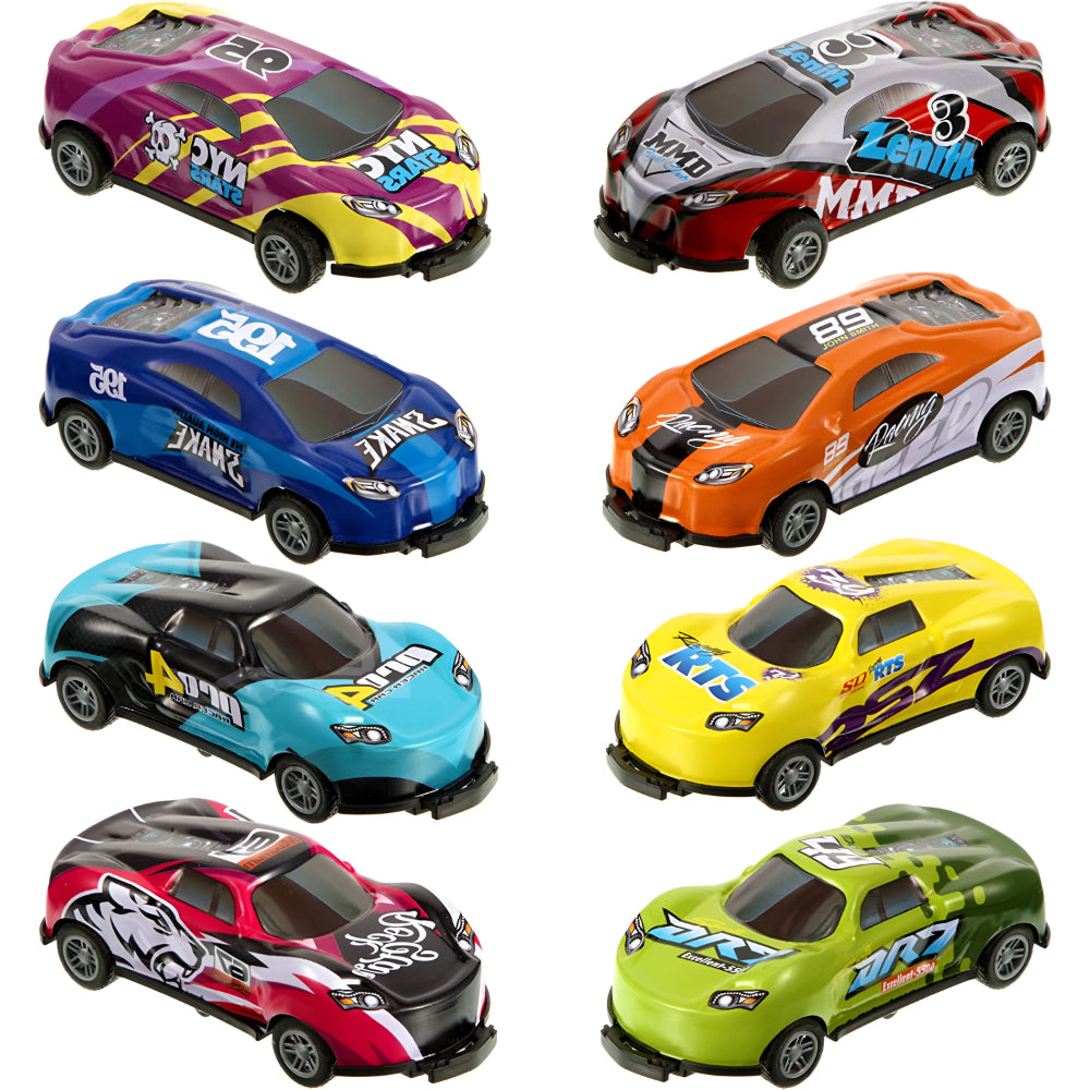Kids Toy Pull Back Stunt Car Set Flip Jump Vehicle Pack