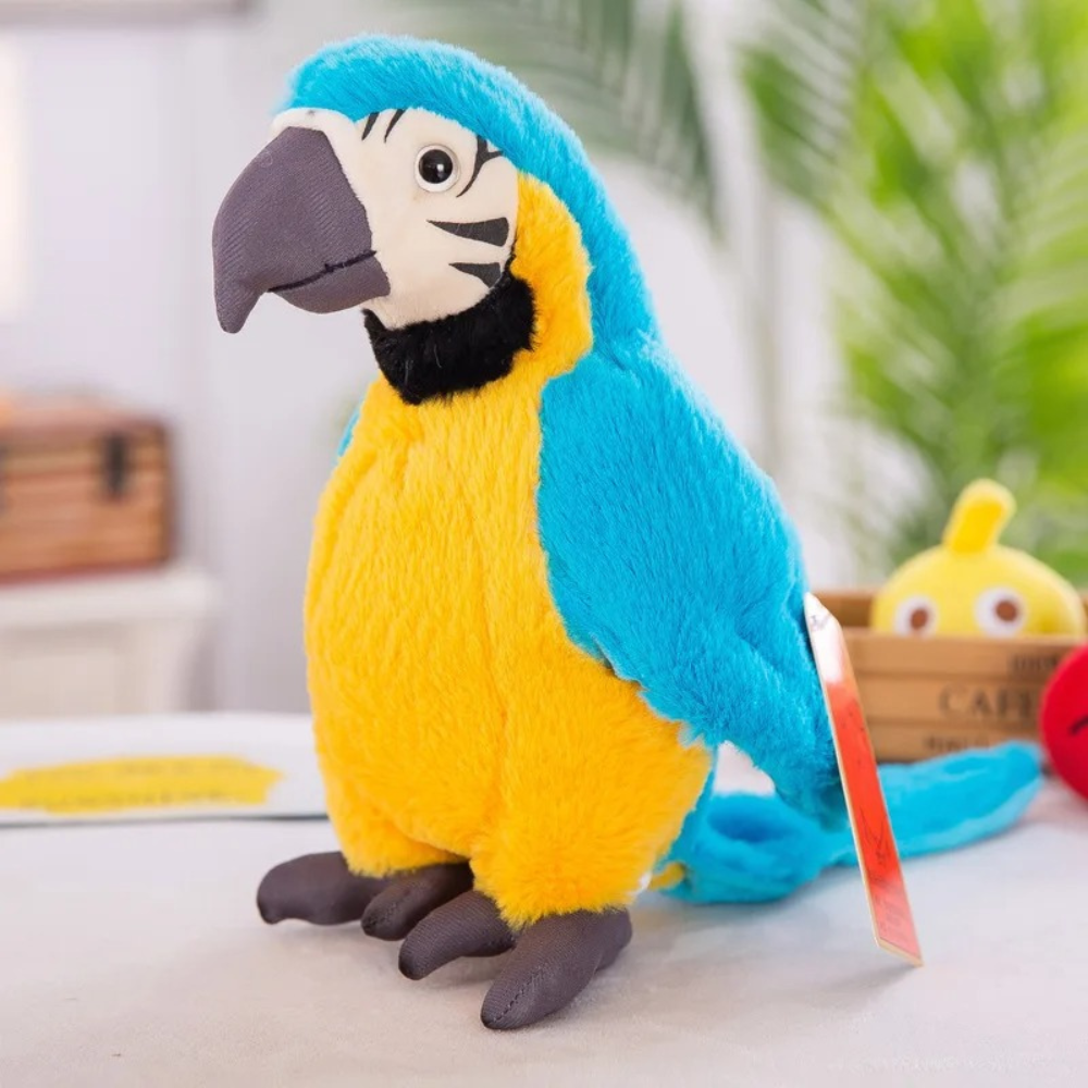Talking Parrot Toy Kids Repeat Plush Interactive Educational
