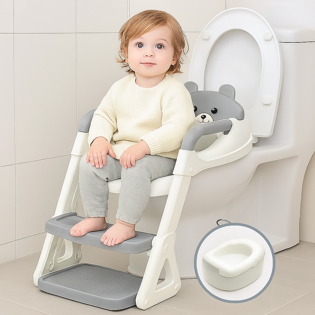Toddler Potty Training Seat Adjustable Safety Ladder Step Stool