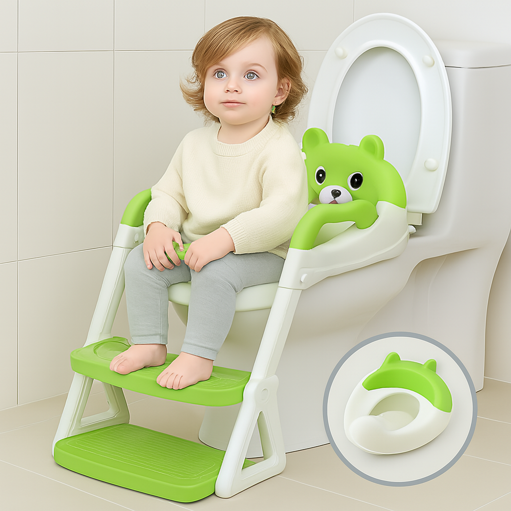 Toddler Potty Training Seat Adjustable Safety Ladder Step Stool