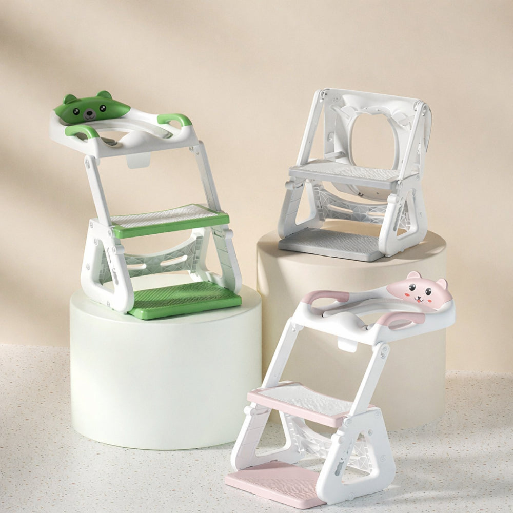 Toddler Potty Training Seat Adjustable Safety Ladder Step Stool