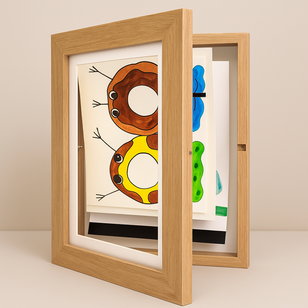 Wall Art Storage Frame Kids Drawings Photo Display