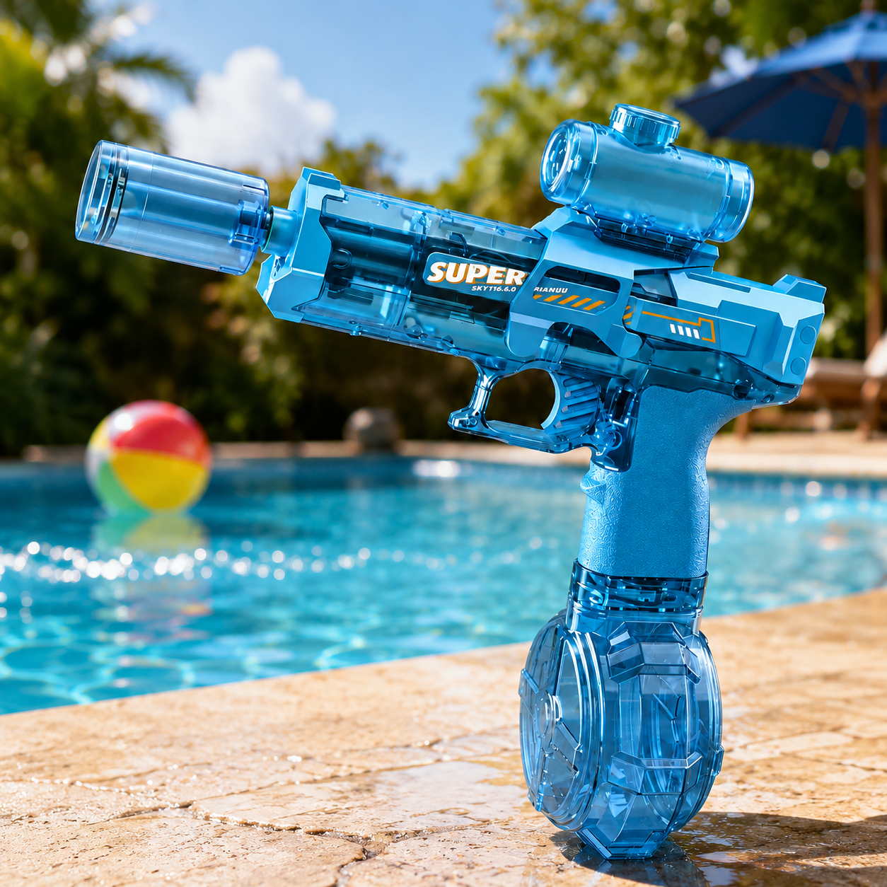 Water Gun Toy Outdoor Water Blaster Charger Rechargeable