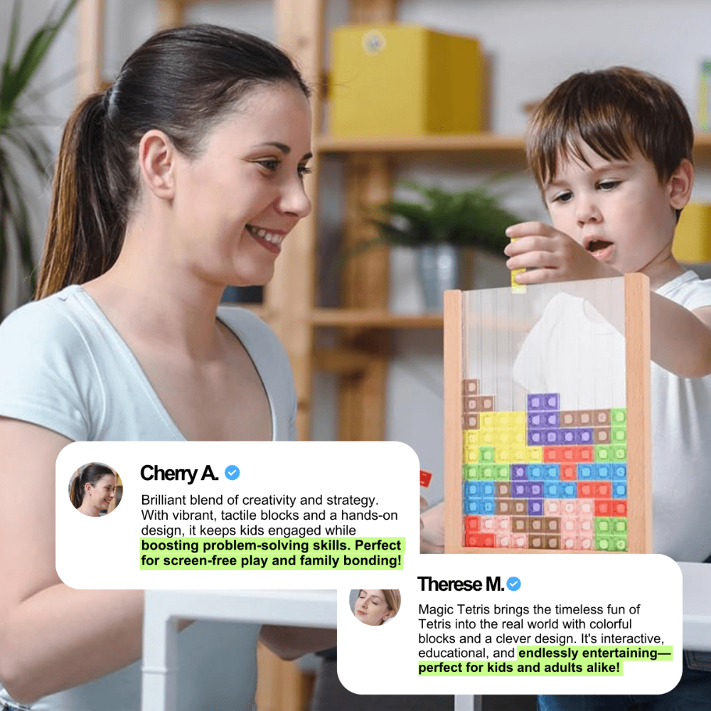 Ecoblock Tetris Board – Wooden Puzzle Game for Kids and Adults – Sustainable Brain Training Fun - Image 6