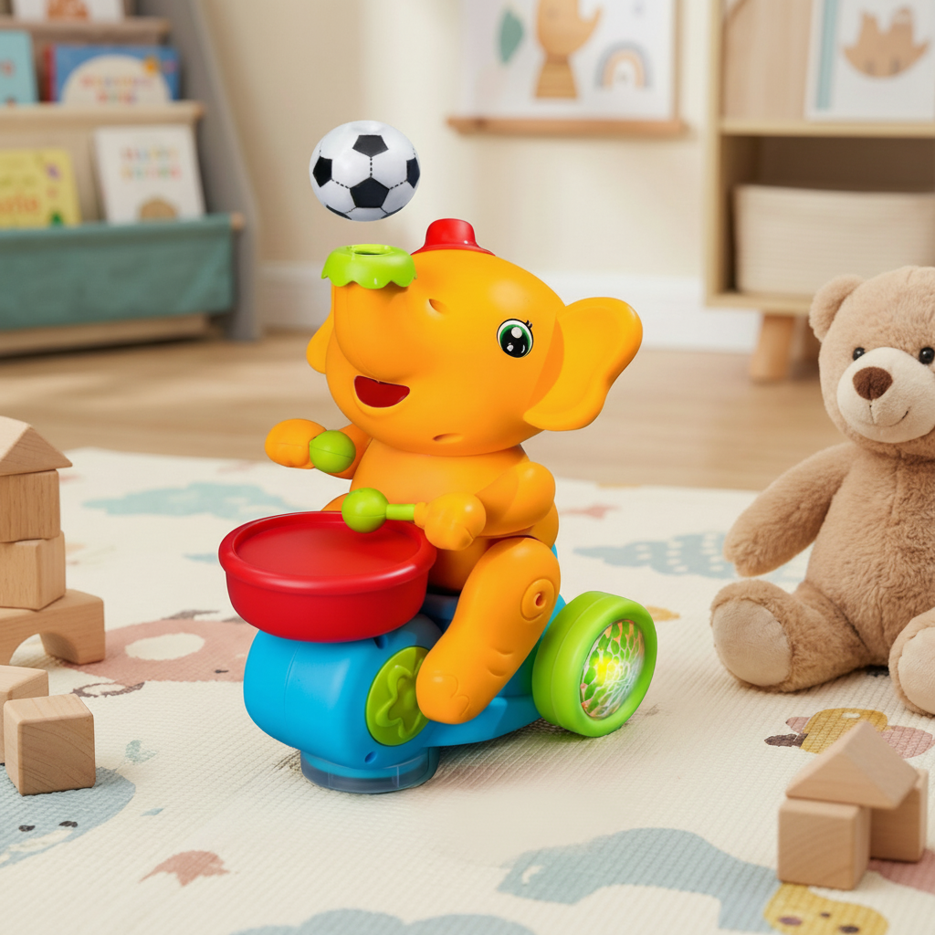 Zabawka słonik z latającą piłeczką - Image 5