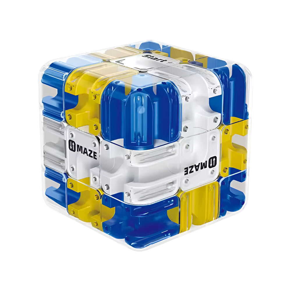 Kinder Spielzeug 3D Labyrinth Würfel Geschicklichkeitspuzzle Fokus Training Spiel