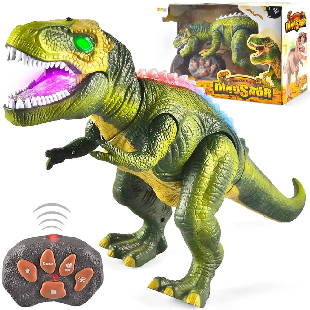 Kids RC Dinosaur Toy Remote Control Dinosaur T-Rex With LED Light Up, Walking & Roaring Realistic Dinosaur Toys - Image 13