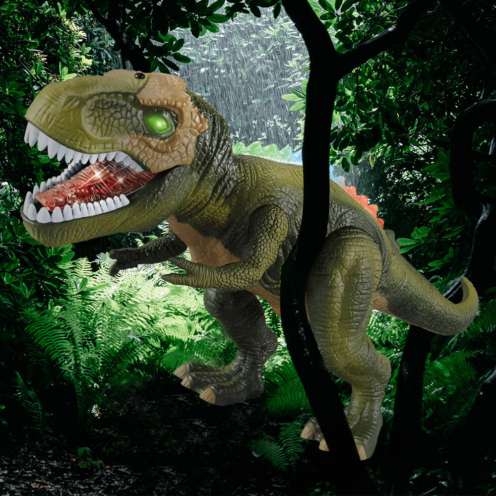 Kids RC Dinosaur Toy Remote Control Dinosaur T-Rex With LED Light Up, Walking & Roaring Realistic Dinosaur Toys - Image 3