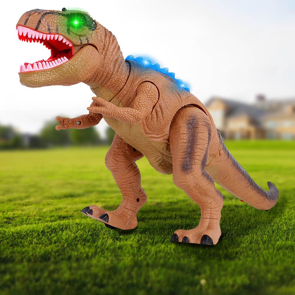 Kids RC Dinosaur Toy Remote Control Dinosaur T-Rex With LED Light Up, Walking & Roaring Realistic Dinosaur Toys - Image 4