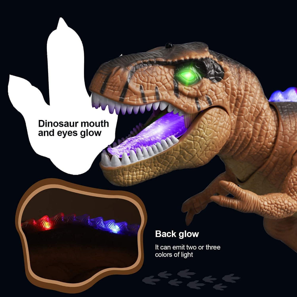 Kids RC Dinosaur Toy Remote Control Dinosaur T-Rex With LED Light Up, Walking & Roaring Realistic Dinosaur Toys - Image 6