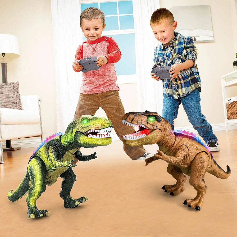 Kids RC Dinosaur Toy Remote Control Dinosaur T-Rex With LED Light Up, Walking & Roaring Realistic Dinosaur Toys - Image 7