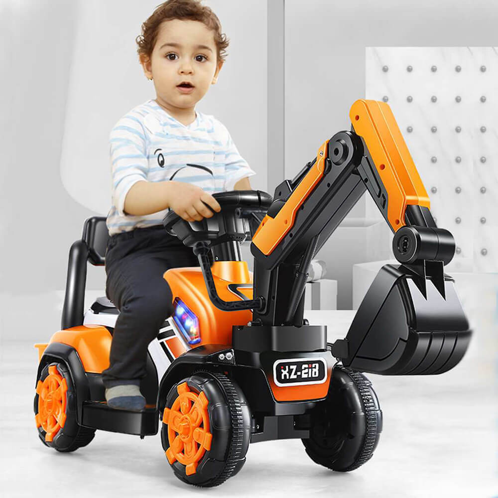 Kids Ride On Excavator Truck Toddler Ride-On-Car With Front Loader Digger - Image 2