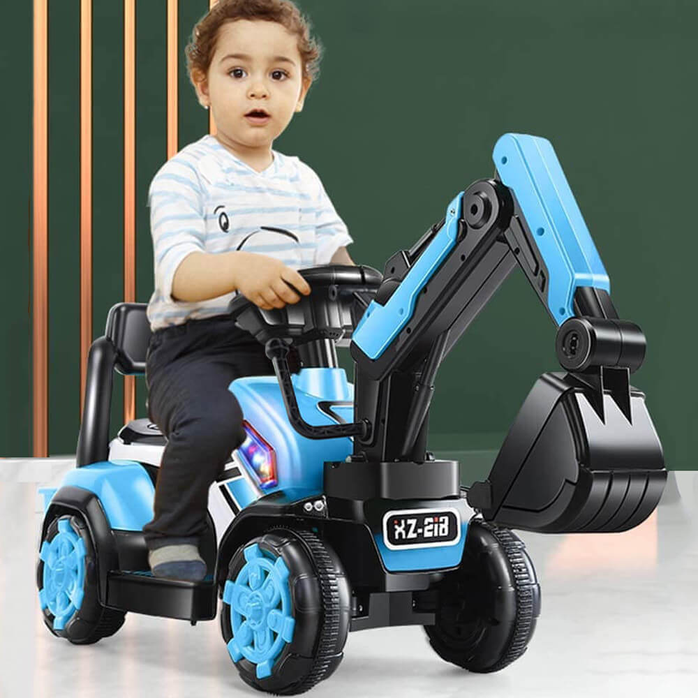 Kids Ride On Excavator Truck Toddler Ride-On-Car With Front Loader Digger - Image 3