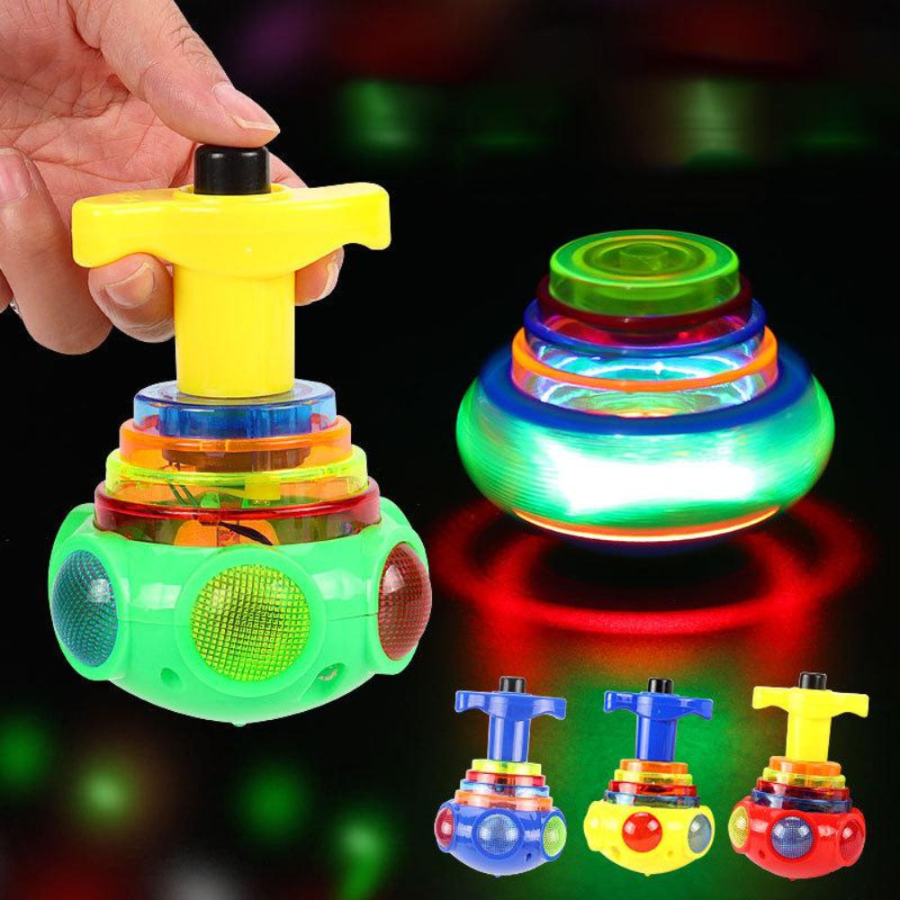 Music Flashing Spinners Toy with Launcher🎁Best Christmas Gift for Kids - Image 1