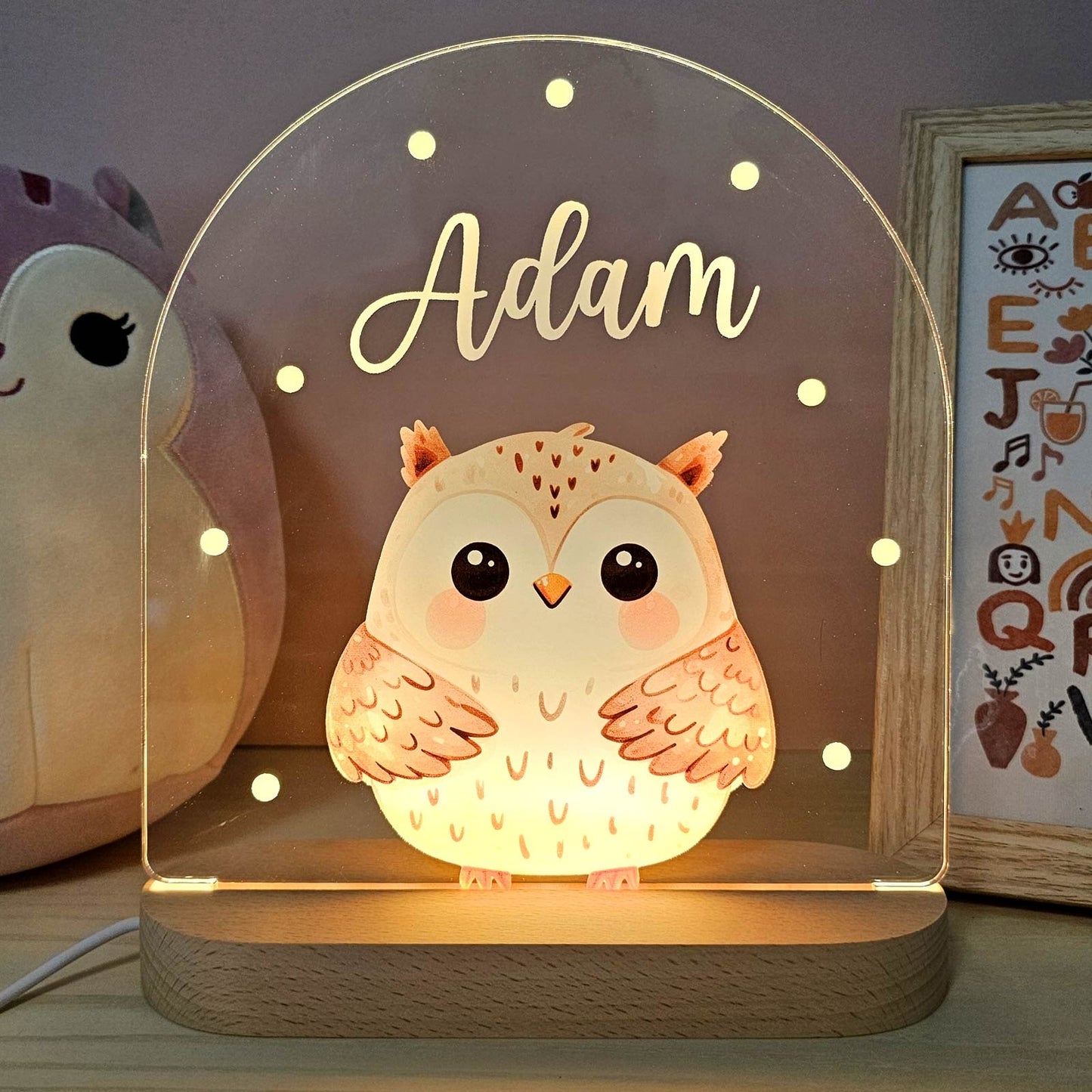 Personalized Night Light Cute Elephant Design Warm Glow - Image 15