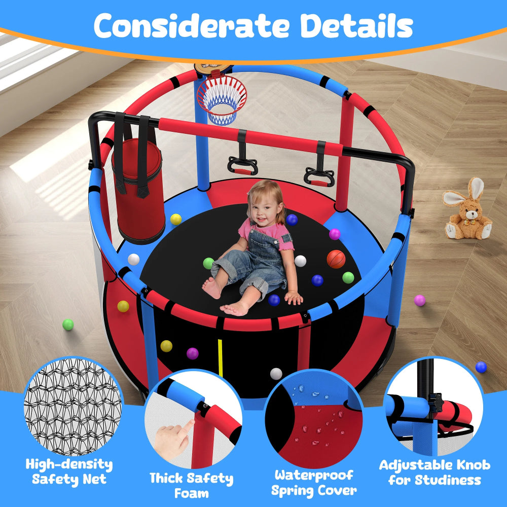 Kids Trampoline Indoor Outdoor Playset Activity Park Frame