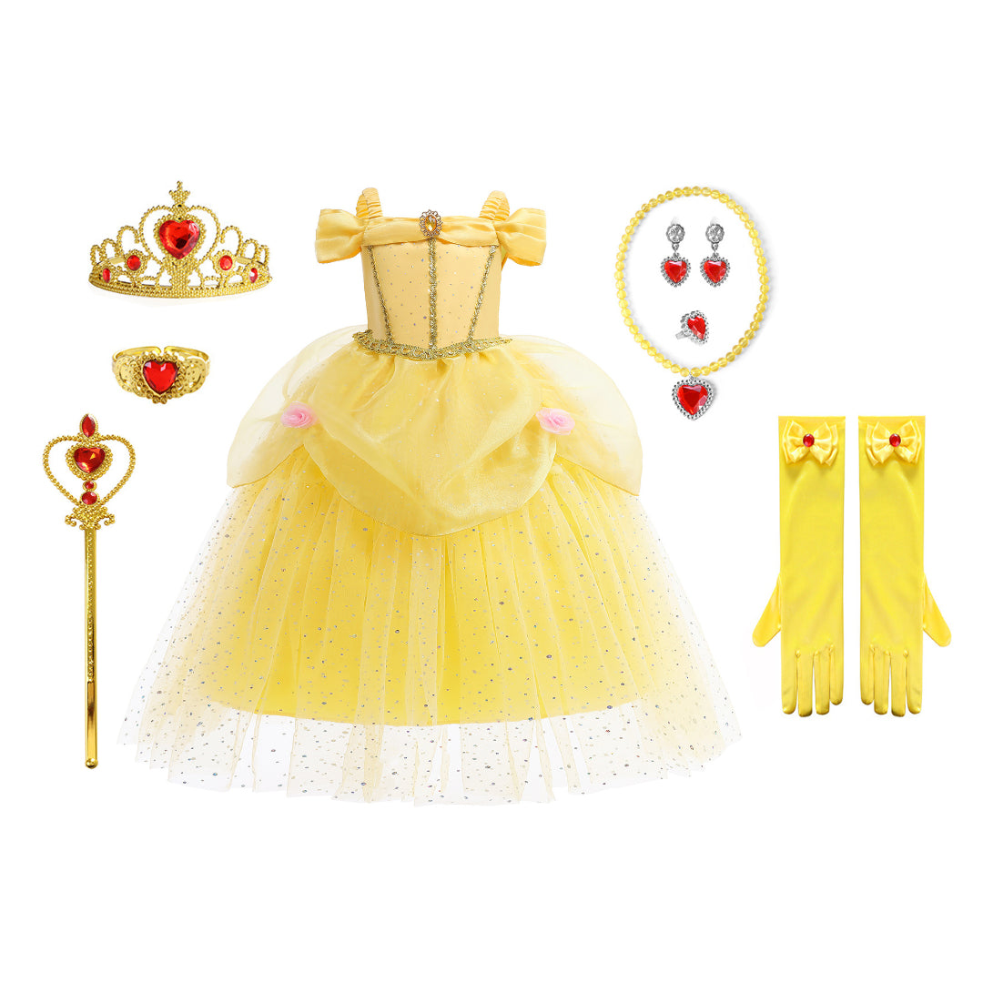 Halloween Costume Girls Royal Fairytale Princess Dress Up Party Outfit