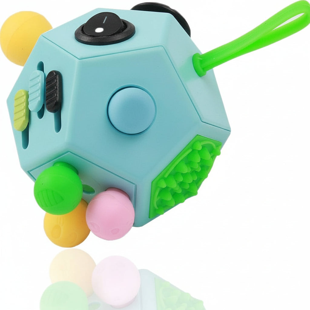 12 Fidget Cube Sided Toy Sensory Desk Play