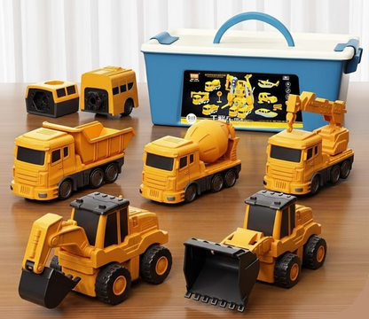 Magnetic Building Blocks Transforming Robot Toy Set