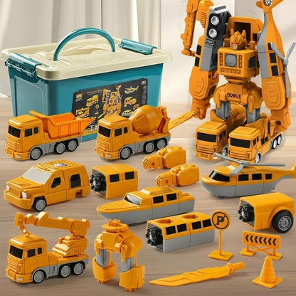 Magnetic Building Blocks Transforming Robot Toy Set