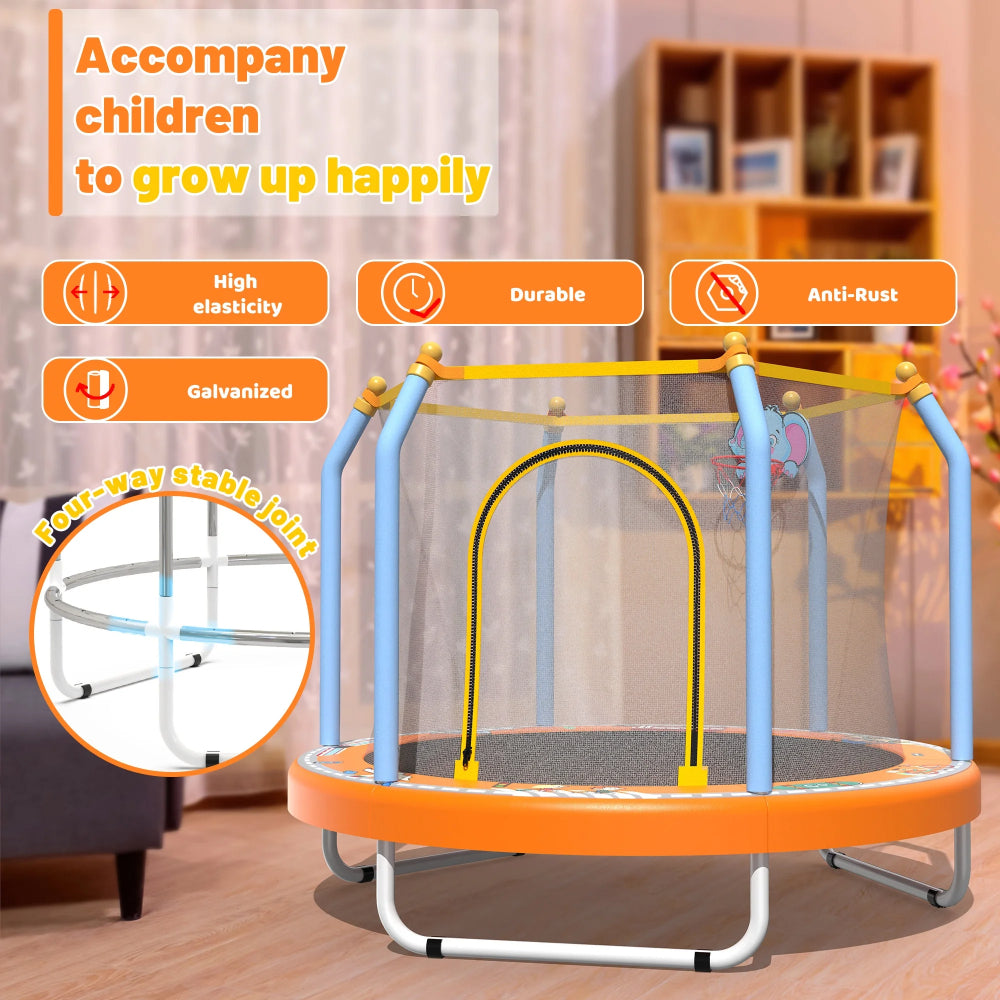 Kids Trampoline Indoor Outdoor Playset Activity Park Frame