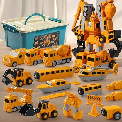 Magnetic Building Blocks Transforming Robot Toy Set