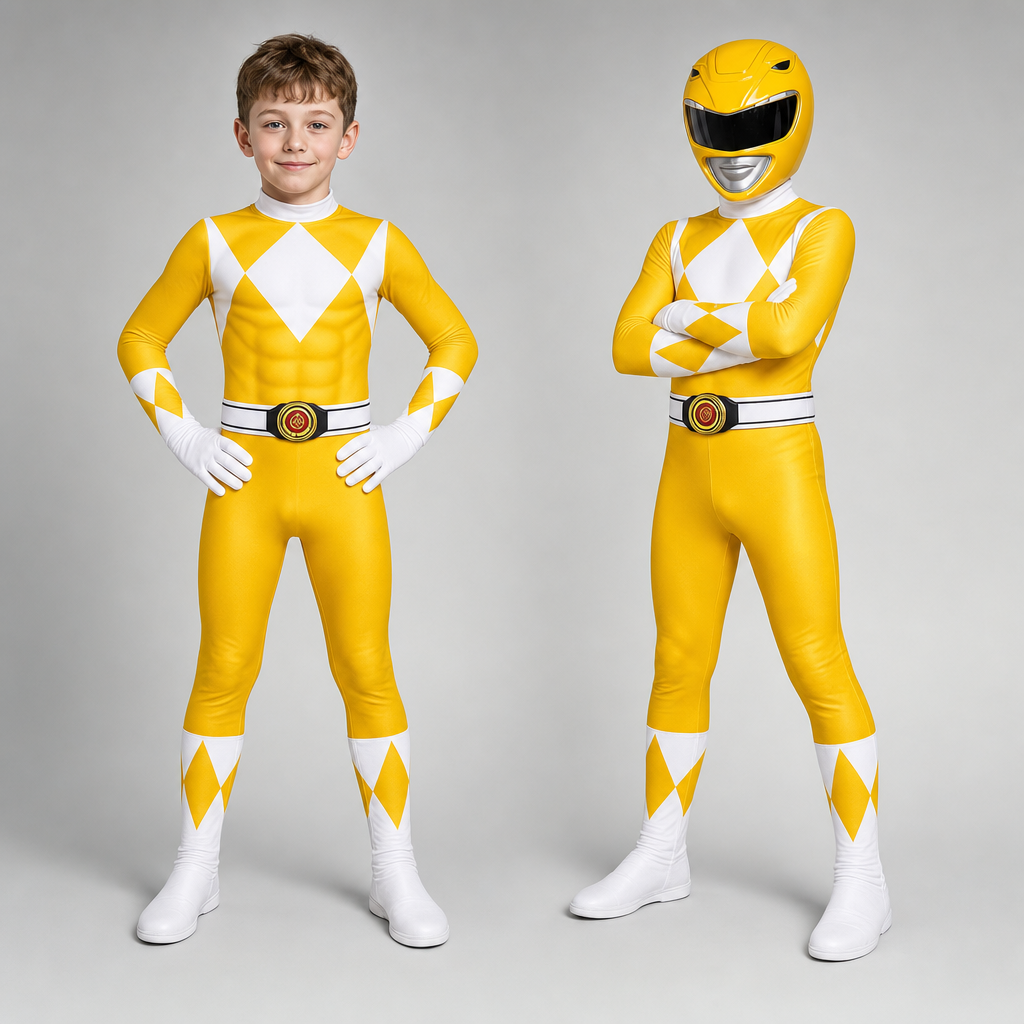 Kids Costume Hero Mask Jumpsuit Set Outfit