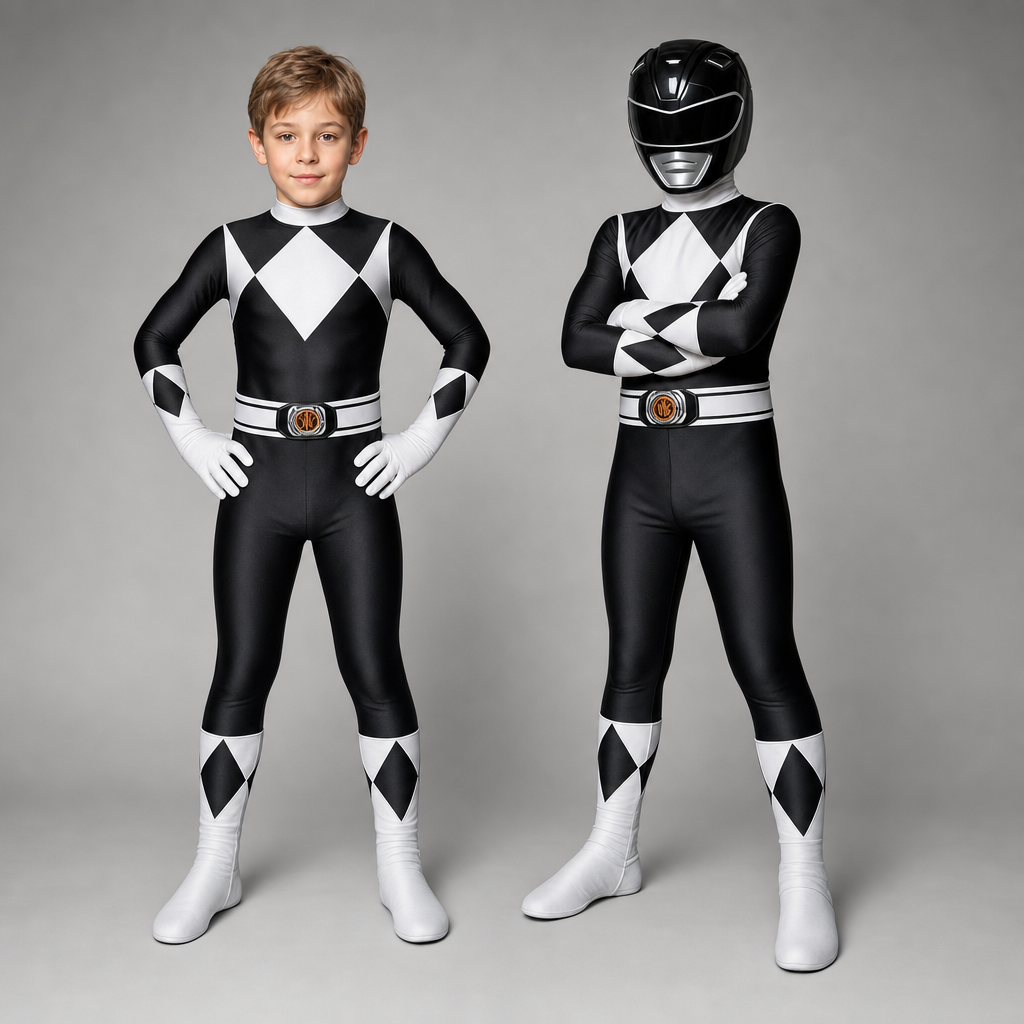Kids Costume Hero Mask Jumpsuit Set Outfit