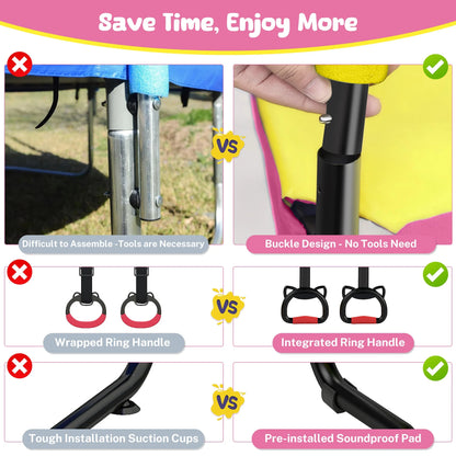 Kids Trampoline Indoor Outdoor Playset Activity Park Frame