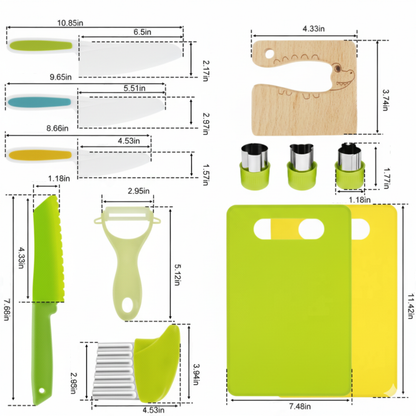 Kids Kitchen Set Real Cooking Tools