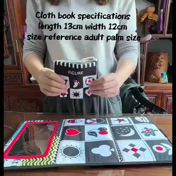 Baby Sensory Toy Mirror Interactive Pages Portable Learning Book