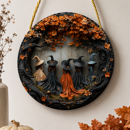Halloween Decorations Wall Plaque Wooden Hanging Decor