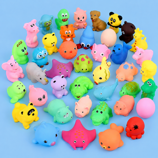 Bath Toys Kids Animal Squeeze Sound Toy Set